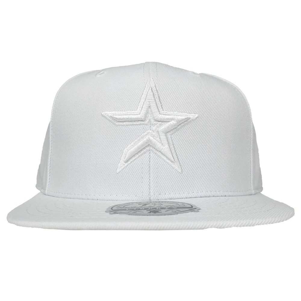 Houston Astros Mitchell & Ness MLB Fitted 7 3/4 Liberty Fit Hat Cap White NWT